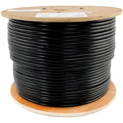 Tripp Lite by Eaton Cat5e 350 MHz Bulk Solid-Core PVC Cable, Black, 1000 ft