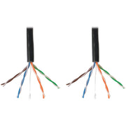 Tripp Lite by Eaton Cat5e 350 MHz Bulk Solid-Core PVC Cable, Black, 1000 ft - N022-01K-BK