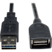 Tripp Lite by Eaton Universal Reversible USB 2.0 A-Male to A-Female Extension Cable - 1ft - UR024-001