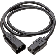 Tripp Lite 3ft Computer Power Cord Extension Cable C14 to C13 13A 16AWG 3' - P004-003-13A