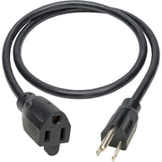 Tripp Lite 3ft Power Cord Extension Cable 5-15P to 5-15R 13A 16AWG 3' - P024-003-13A