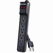 CSB606_CyberPower CSB606 Essential 6-Outlets Surge Suppressor with 900 Joules and 6FT Cord