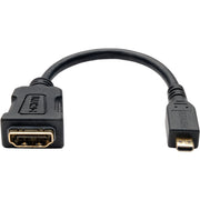 Tripp Lite 6in Micro HDMI to HDMI Adapter Converter HDMI Male Type D to HDMI Female M/F 6" - P142-06N-MICRO