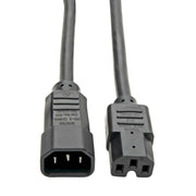 P018-002_Tripp Lite 2ft Computer Power Cord Cable C14 to C15 Heavy Duty 16A 14AWG 2'