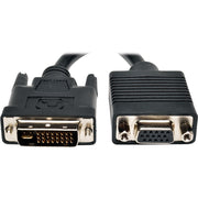 Tripp Lite 8in DVI to VGA Adapter Converter Cable DVI-I Dual Link to HD15 M/F 8" - P120-08N