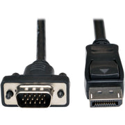 Tripp Lite by Eaton DisplayPort to VGA Cable, Displayport with Latches to HD-15 Adapter (M/M) 6-ft.