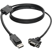 Tripp Lite by Eaton DisplayPort to VGA Cable, Displayport with Latches to HD-15 Adapter (M/M) 6-ft. - P581-006-VGA