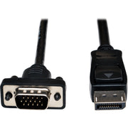 Tripp Lite by Eaton DisplayPort to VGA Cable, Displayport with Latches to HD-15 Adapter (M/M) 6-ft. - P581-006-VGA