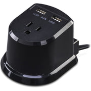 CyberPower CSP105U Dual Power Station 1-Outlet with 2-2.1A USB Charging Ports and 5FT Cord