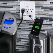 CyberPower CSP300WUR1 Professional 3-Outlets Surge with 600J, 2-2.1A USB and Wall Tap - Plain Brown Boxes - CSP300WUR1