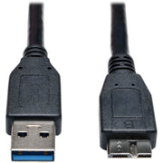 Tripp Lite series USB 3.0 SuperSpeed Device Cable (A to Micro-B M/M) Black, 3-ft.