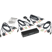 Tripp Lite by Eaton 4-Port DVI Dual-Link / USB KVM Switch w/ Audio and Cables - B004-DUA4-HR-K