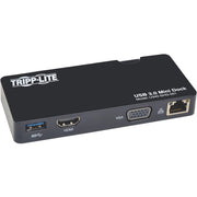 Tripp Lite by Eaton USB 3.0 HDMI / VGA Mini Docking Station with Gigabit Ethernet - U342-SHG-001