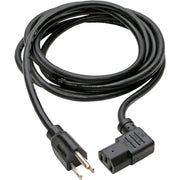 Tripp Lite 10ft Computer Power Cord Cable 5-15P to Right Angle C13 10A 18AWG 10' - P006-010-13RA