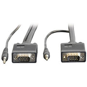 Tripp Lite 35ft VGA Coax Monitor Cable with Audio and RGB High Resolution HD15 3.5mm M/M 35' - P504-035