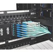 Tripp Lite by Eaton 3M MTP / MPO Patch Cable, 24 Fiber, 100GbE Aqua OM3 Plenum - N846-03M-24-P