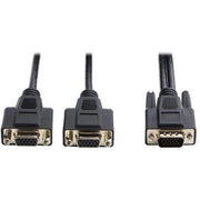 Tripp Lite 6ft VGA Monitor Y Splitter Cable High Resolution HD15 M/2xF 6' - P516-006-HR