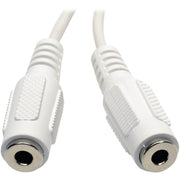 Tripp Lite 6in Mini Stereo Cable Adapter Y Splitter 3.5mm M to 2xF White 6" - P313-06N-WH