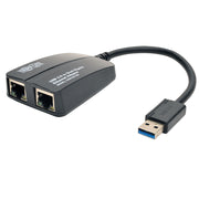 U336-002-GB_Tripp Lite by Eaton USB 3.0 to Dual Port Gigabit Ethernet Adapter
