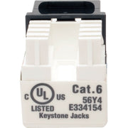 Tripp Lite by Eaton Cat6/Cat5e 110 Style Punch Down Keystone Jack - Black, 10-Pack - N238-010-BK