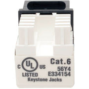 Tripp Lite by Eaton Cat6/Cat5e 110 Style Punch Down Keystone Jack - Black, 10-Pack - N238-010-BK