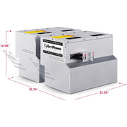 CyberPower RB1290X16 UPS Replacement Battery Cartridge for PR5000LCDRTXL5U/PR6000LCDRTXL5U - RB1290X16