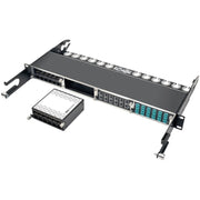 Tripp Lite by Eaton High Density Copper / Fiber Enclosure Panel, 1U, 4-Cassette Capacity - N484-12SFP-K