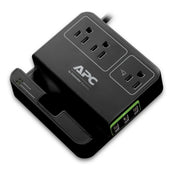 P3U3B-CA_APC by Schneider Electric Essential SurgeArrest, 3 Outlets, 3 USB Charging Ports, 120V, Black