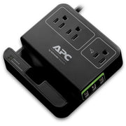 P3U3B-CA_APC by Schneider Electric Essential SurgeArrest, 3 Outlets, 3 USB Charging Ports, 120V, Black