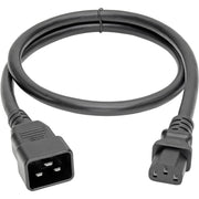 Tripp Lite 3ft PDU Power Cord Cable C13 to C20 Heavy Duty 15A 12AWG 3' - P032-003