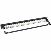 Tripp Lite 24-Port Cat6a Patch Panel Feedthrough Rackmount RJ45 Ethernet 1U - N254-024-6A