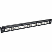 Tripp Lite 24-Port Cat6a Patch Panel Feedthrough Rackmount RJ45 Ethernet 1U