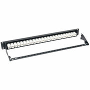 Tripp Lite 24-Port Cat6a Patch Panel Feedthrough Rackmount RJ45 Ethernet 1U - N254-024-6A