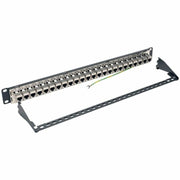 Tripp Lite 24-Port Cat6a Patch Panel Shielded Feedthrough Rackmount RJ45 1U - N254-024-SH-6A