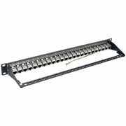 Tripp Lite 24-Port Cat6a Patch Panel Shielded Feedthrough Rackmount RJ45 1U - N254-024-SH-6A