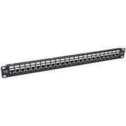 Tripp Lite 24-Port Cat6a Patch Panel Shielded Feedthrough Rackmount RJ45 1U