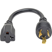 Tripp Lite 6in Power Cord Adapter Cable L5-20P to 5-15/20R with Locking Connectors Heavy Duty 20A 12AWG 6" - P046-06N-T