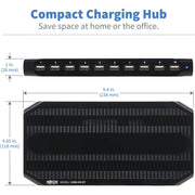 Tripp Lite by Eaton 10-Port USB Charger with Built-In Storage - U280-010-ST