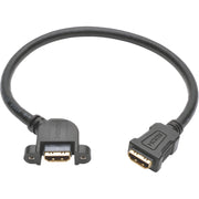 P569-001-FF-APM_Tripp Lite 1ft High Speed HDMI Cable with Etherenet Digital Video / Audio Panel Mount F/F 1'