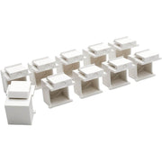 Tripp Lite by Eaton Snap-In Blank Keystone Jack Insert, White, 10 Pack - N040-010-WH