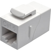 Tripp Lite by Eaton Cat6 Straight-Through Modular In-Line Snap-In Coupler (RJ45 F/F), White - N235-001-WH