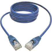 Tripp Lite by Eaton Cat5e 350 MHz Snagless Molded Slim UTP Patch Cable (RJ45 M/M), Blue, 5ft - N001-S05-BL