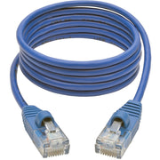 Tripp Lite by Eaton Cat5e 350 MHz Snagless Molded Slim UTP Patch Cable (RJ45 M/M), Blue, 4ft - N001-S04-BL