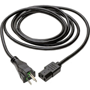 Tripp Lite 6ft Computer Power Cord Hospital Medical Cable 5-15P to C13 10A 18AWG 6' - P006-006-HG10