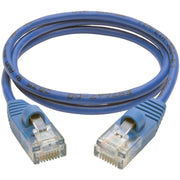 Tripp Lite by Eaton Cat5e 350 MHz Snagless Molded Slim UTP Patch Cable (RJ45 M/M), Blue, 2ft - N001-S02-BL