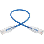 Tripp Lite by Eaton Cat6 Gigabit Snagless Molded Slim UTP Patch Cable (RJ45 M/M), Blue, 1ft - N201-S01-BL