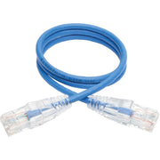 Tripp Lite by Eaton Cat6 Gigabit Snagless Molded Slim UTP Patch Cable (RJ45 M/M), Blue, 2ft - N201-S02-BL