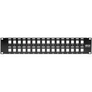 Tripp Lite by Eaton N062-032-KJ 32-Port 2U RackMount Unshielded Blank Keystone/Multimedia PatchPanel - N062-032-KJ