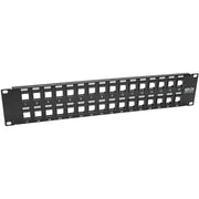 Tripp Lite by Eaton N062-032-KJ 32-Port 2U RackMount Unshielded Blank Keystone/Multimedia PatchPanel