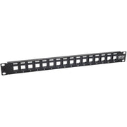 Tripp Lite by Eaton N062-016-KJ 16-Port 1U RackMount Unshielded Blank Keystone/Multimedia PatchPanel